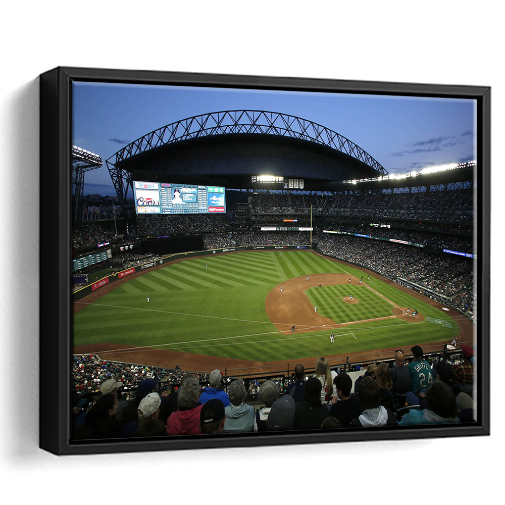 T Mobile Park Stadium, Stadium Canvas, Sport Art, Framed Canvas Print Wall Art, Floating Frame