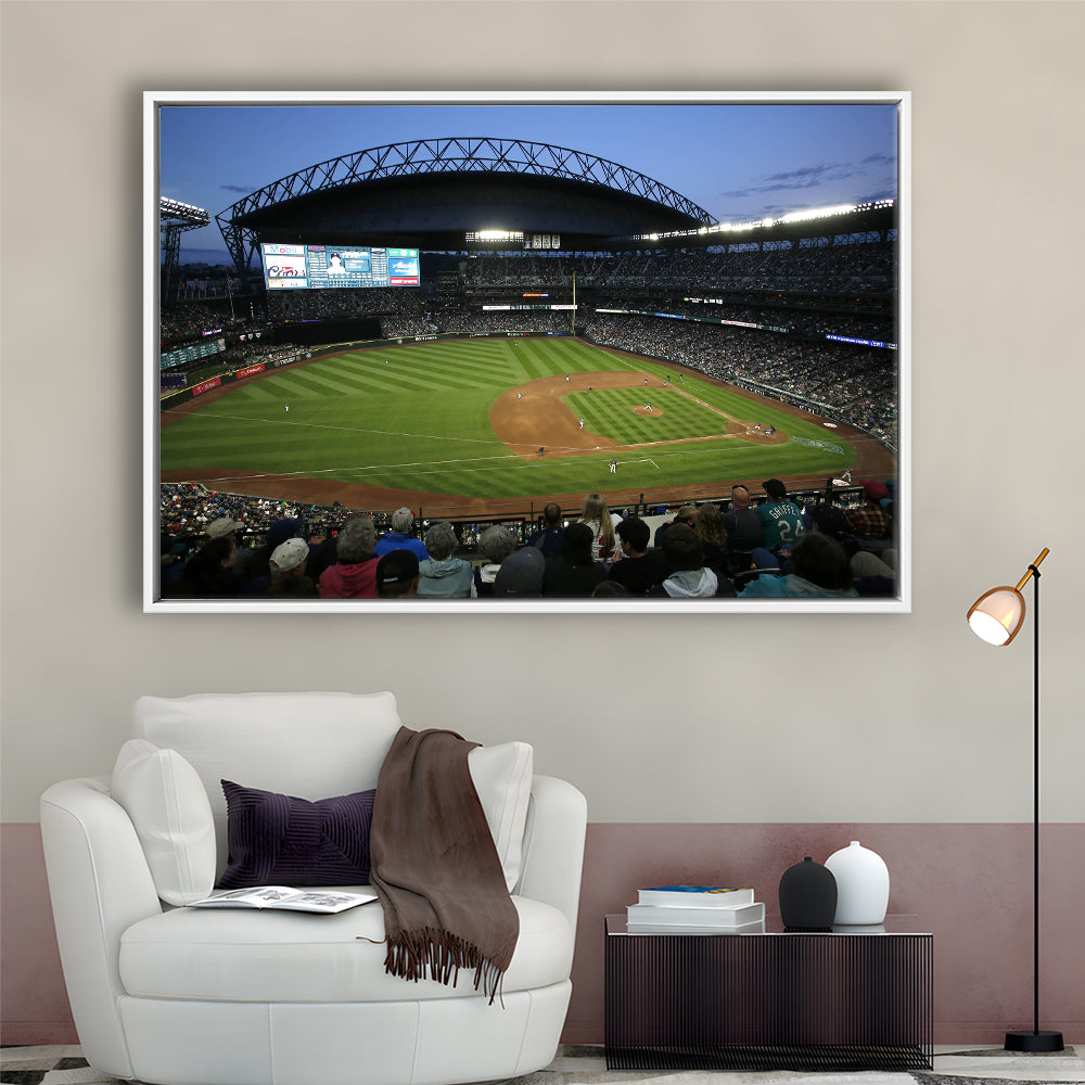 T Mobile Park Stadium, Stadium Canvas, Sport Art, Framed Canvas Print Wall Art, Floating Frame