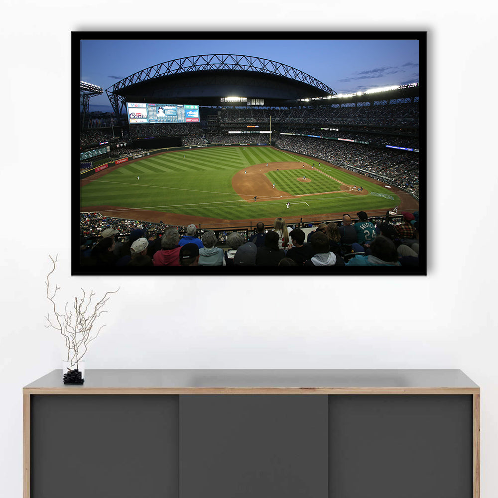 T Mobile Park Stadium, Stadium Canvas, Sport Art, Gift for him, Framed Art Print Wall Decor, Picture Framed