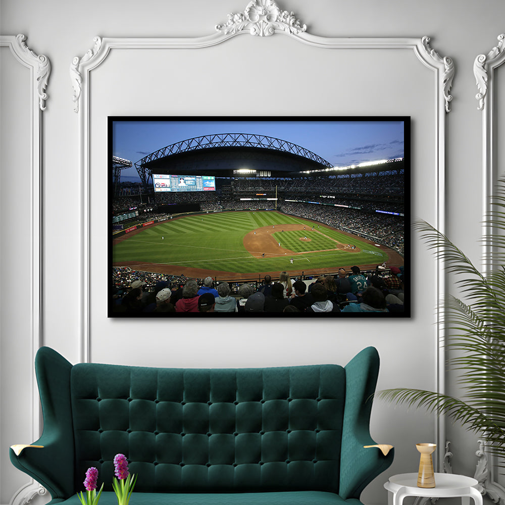 T Mobile Park Stadium, Stadium Canvas, Sport Art, Gift for him, Framed Art Print Wall Decor, Picture Framed