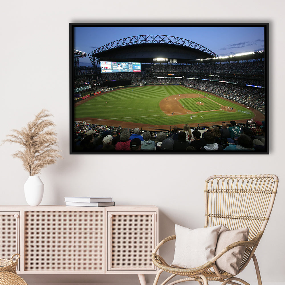 T Mobile Park Stadium, Stadium Canvas, Sport Art, Framed Canvas Print Wall Art, Floating Frame
