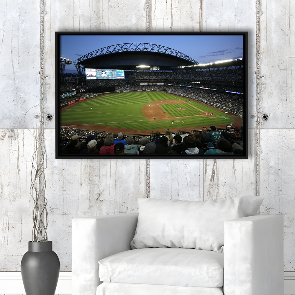 T Mobile Park Stadium, Stadium Canvas, Sport Art, Framed Canvas Print Wall Art, Floating Frame