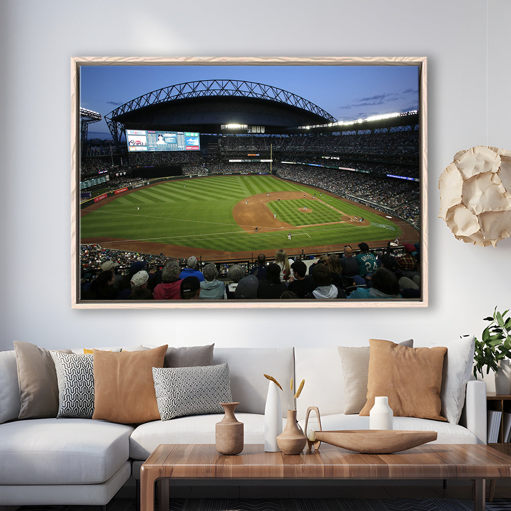 T Mobile Park Stadium, Stadium Canvas, Sport Art, Framed Canvas Print Wall Art, Floating Frame