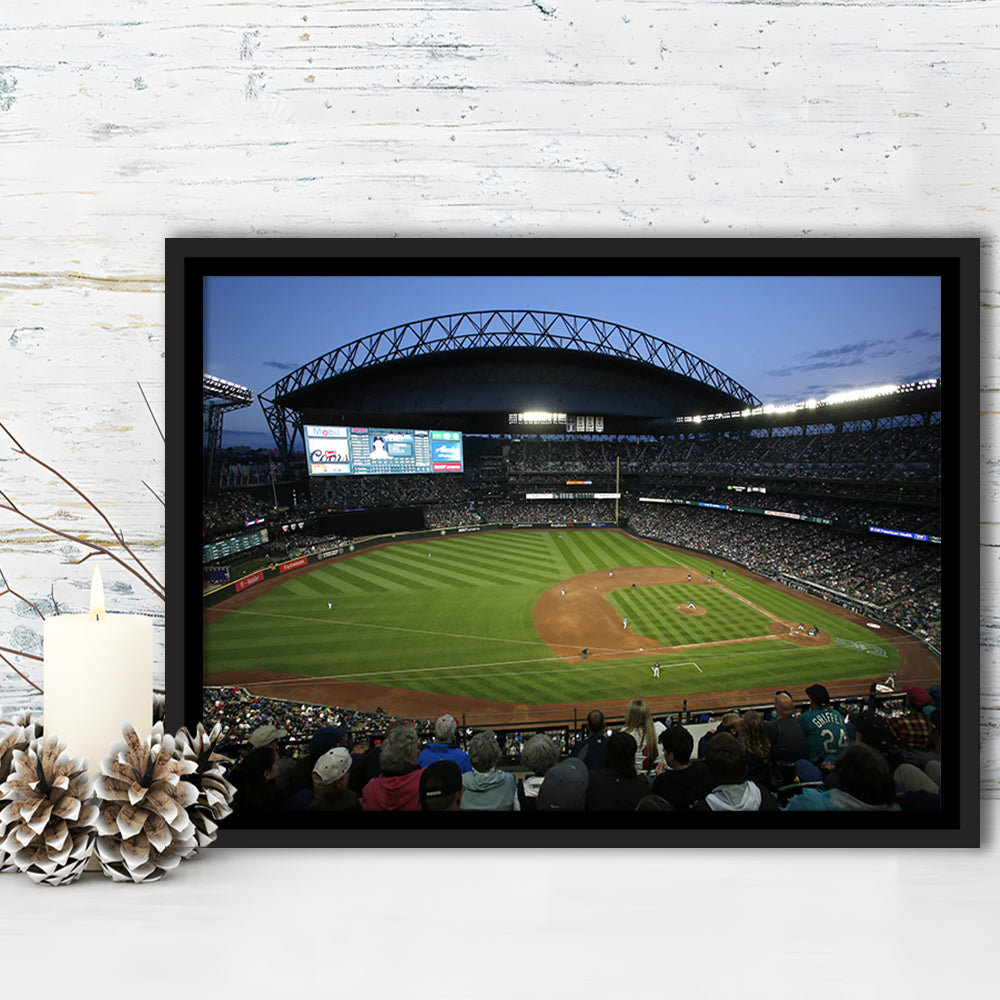 T Mobile Park Stadium, Stadium Canvas, Sport Art, Framed Canvas Print Wall Art, Floating Frame