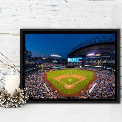 T mobile Park in Seattle, Stadium Canvas, Sport Art, Framed Canvas Print Wall Art, Floating Frame