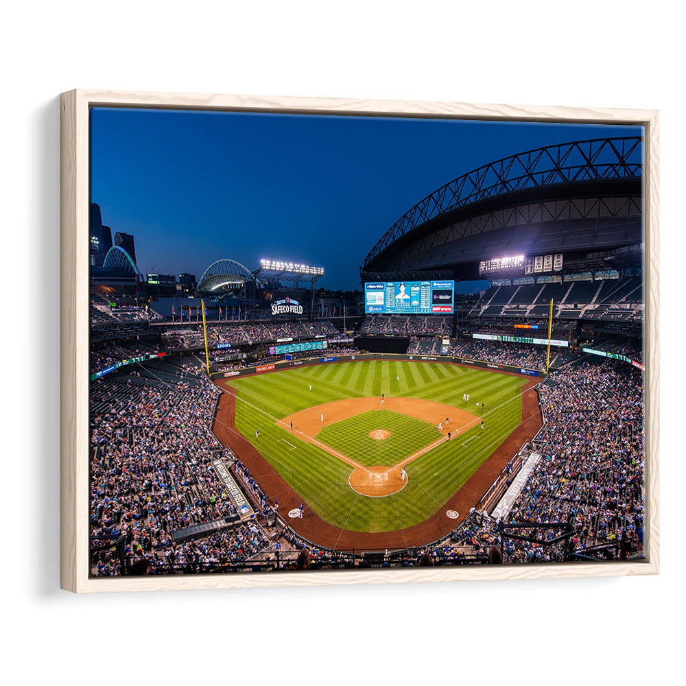 T mobile Park in Seattle, Stadium Canvas, Sport Art, Framed Canvas Print Wall Art, Floating Frame