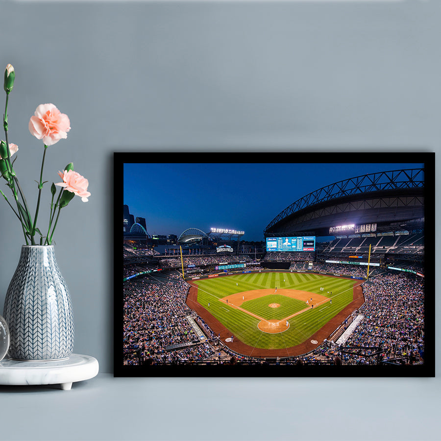 T mobile Park in Seattle, Stadium Canvas, Sport Art, Gift for him, Framed Art Print Wall Decor, Picture Framed
