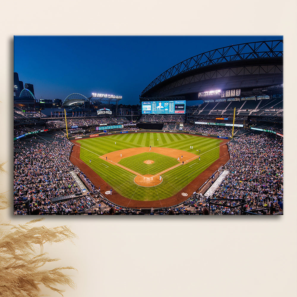 T mobile Park in Seattle, Stadium Canvas, Sport Art, Gift for him, Man Cave Decor, Art Print, Canvas Print Wall Art