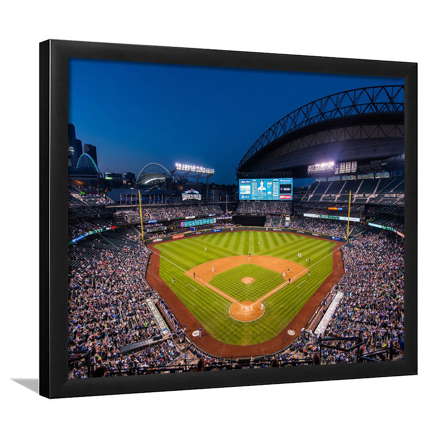 T mobile Park in Seattle, Stadium Canvas, Sport Art, Gift for him, Framed Art Print Wall Decor, Picture Framed