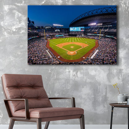 T mobile Park in Seattle, Stadium Canvas, Sport Art, Gift for him, Man Cave Decor, Art Print, Canvas Print Wall Art