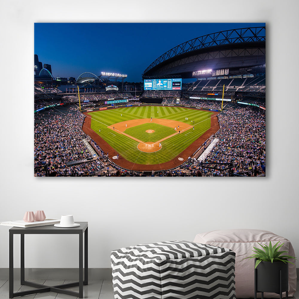 T mobile Park in Seattle, Stadium Canvas, Sport Art, Gift for him, Man Cave Decor, Art Print, Canvas Print Wall Art