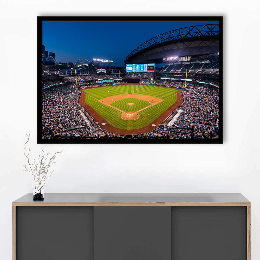 T mobile Park in Seattle, Stadium Canvas, Sport Art, Gift for him, Framed Art Print Wall Decor, Picture Framed