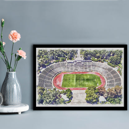 Taça de Portugal, Estádio Nacional Painting Stadium Watercolor, Sport Gift Art, Framed Art Print Wall Decor