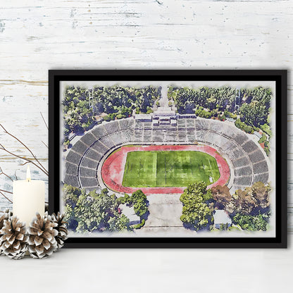 Taça de Portugal, Estádio Nacional Painting Stadium Watercolor, Sport Gift Art, Framed Canvas Print Wall Art