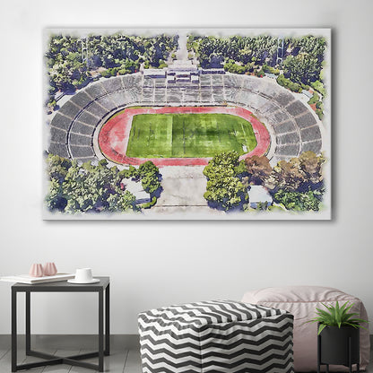 Taça de Portugal, Estádio Nacional Painting Stadium Watercolor, Sport Art, Gifts for him, Canvas Print Wall Art