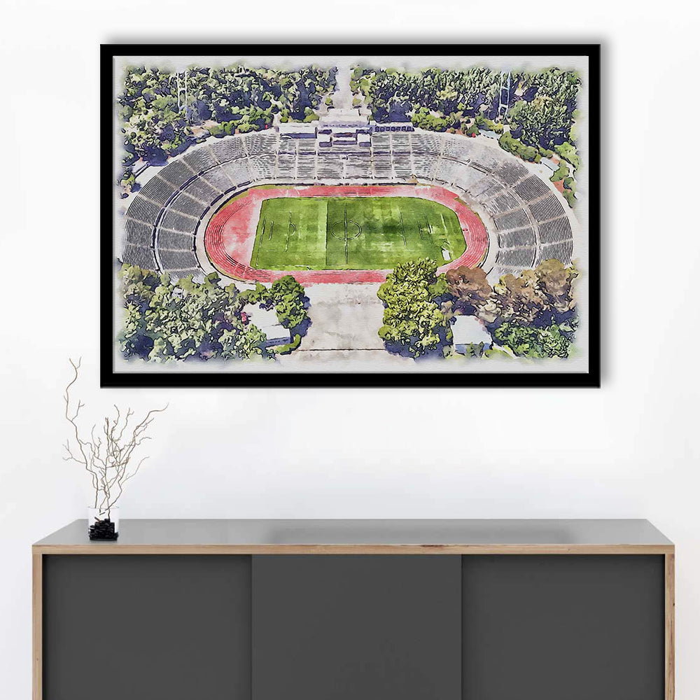Taça de Portugal, Estádio Nacional Painting Stadium Watercolor, Sport Gift Art, Framed Art Print Wall Decor