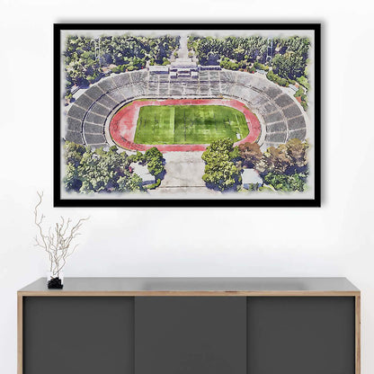 Taça de Portugal, Estádio Nacional Painting Stadium Watercolor, Sport Gift Art, Framed Art Print Wall Decor