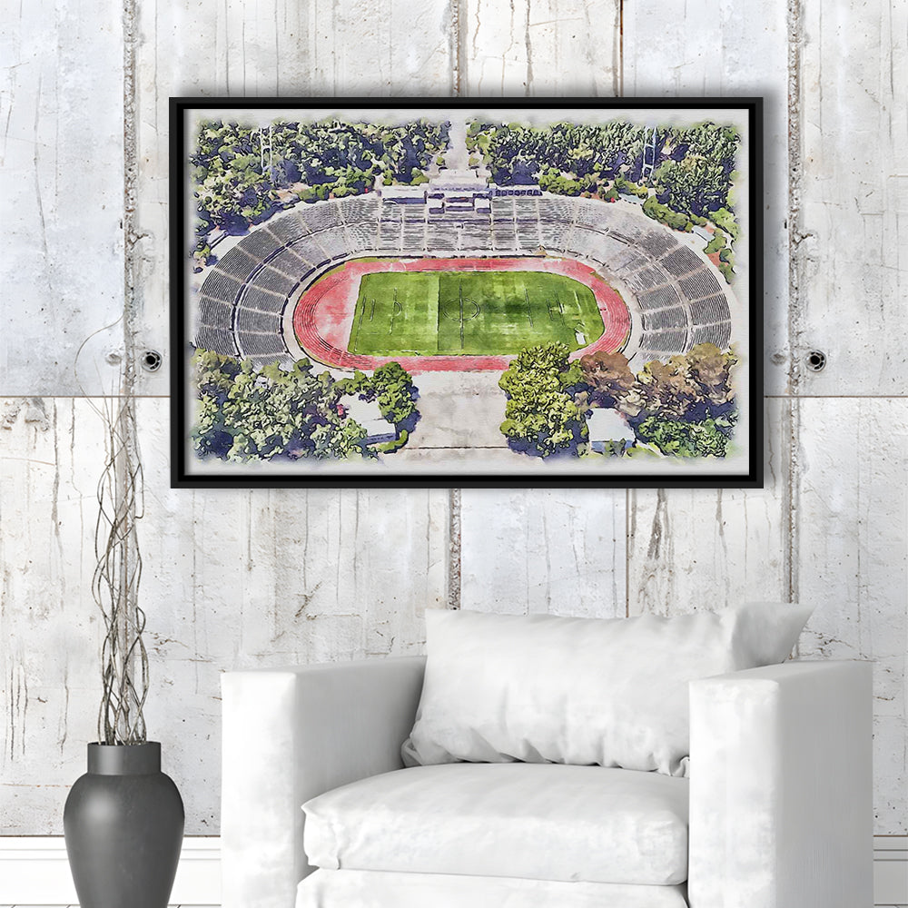 Taça de Portugal, Estádio Nacional Painting Stadium Watercolor, Sport Gift Art, Framed Canvas Print Wall Art