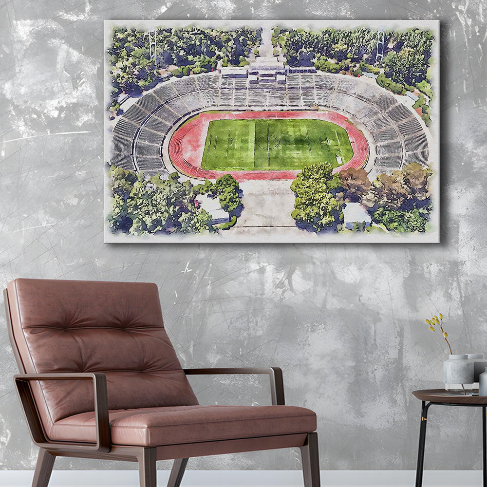 Taça de Portugal, Estádio Nacional Painting Stadium Watercolor, Sport Art, Gifts for him, Canvas Print Wall Art