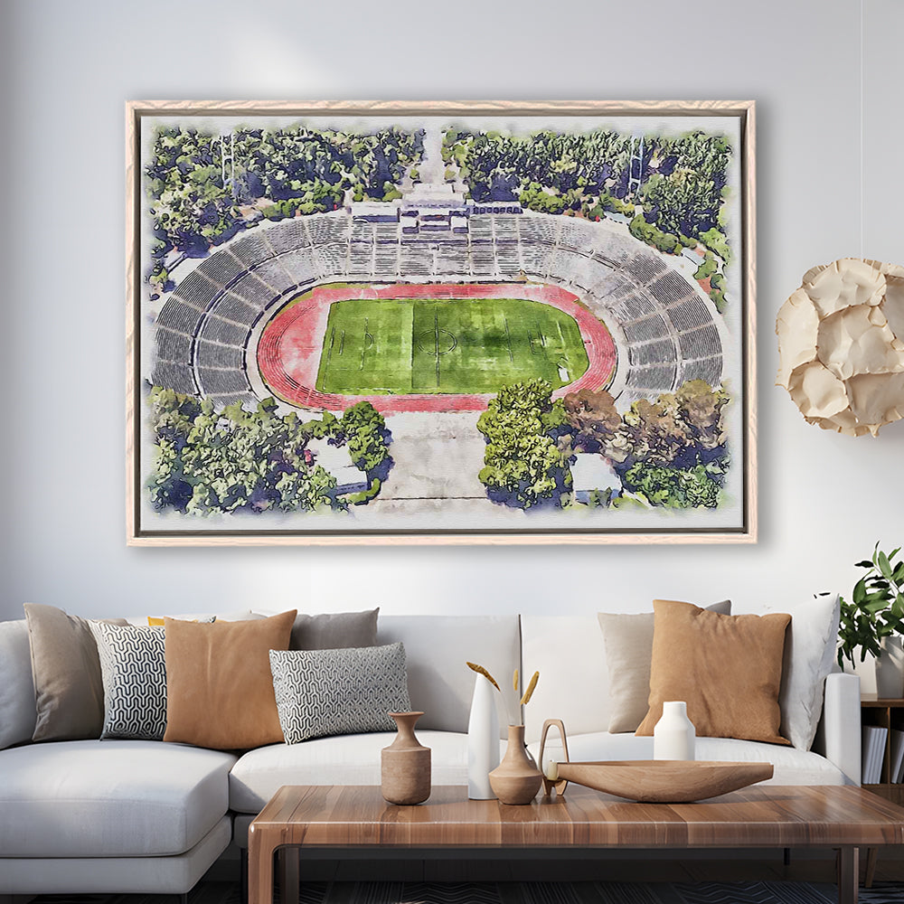 Taça de Portugal, Estádio Nacional Painting Stadium Watercolor, Sport Gift Art, Framed Canvas Print Wall Art