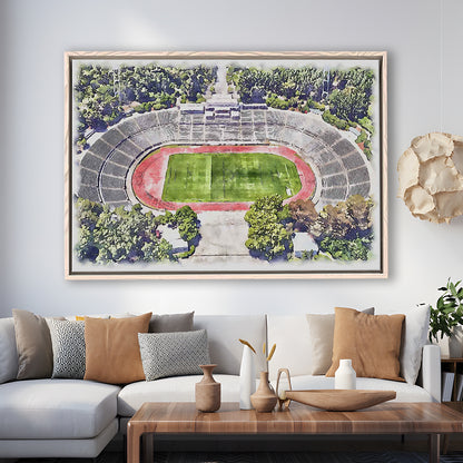 Taça de Portugal, Estádio Nacional Painting Stadium Watercolor, Sport Gift Art, Framed Canvas Print Wall Art