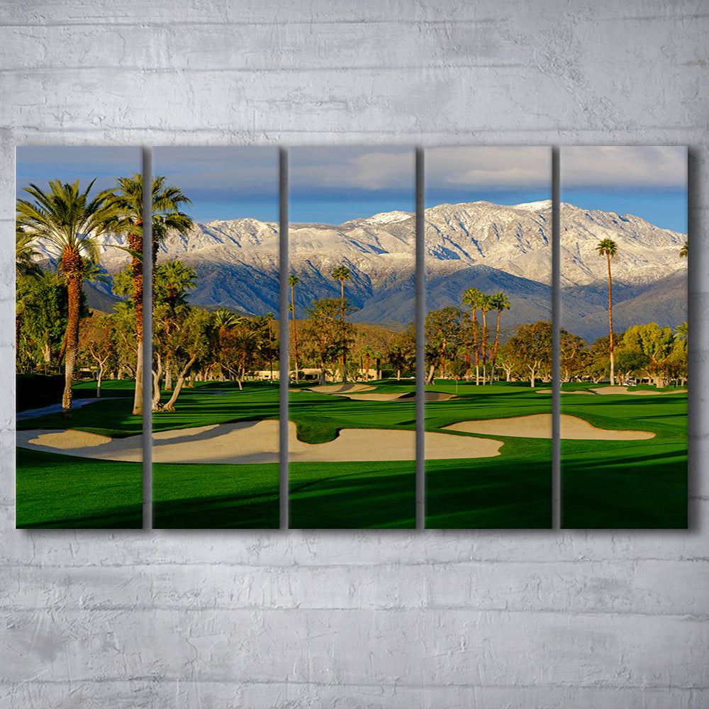 Tamarisk Country Club Hole 17, Rancho Mirage, California, Golf Art Print, Extra Large Canvas Print Wall Art