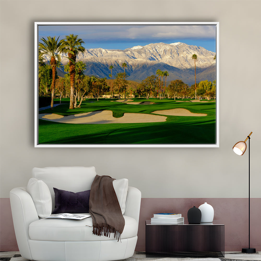 Tamarisk Country Club Hole 17, Rancho Mirage, California, Floating Framed Canvas Print Wall Art