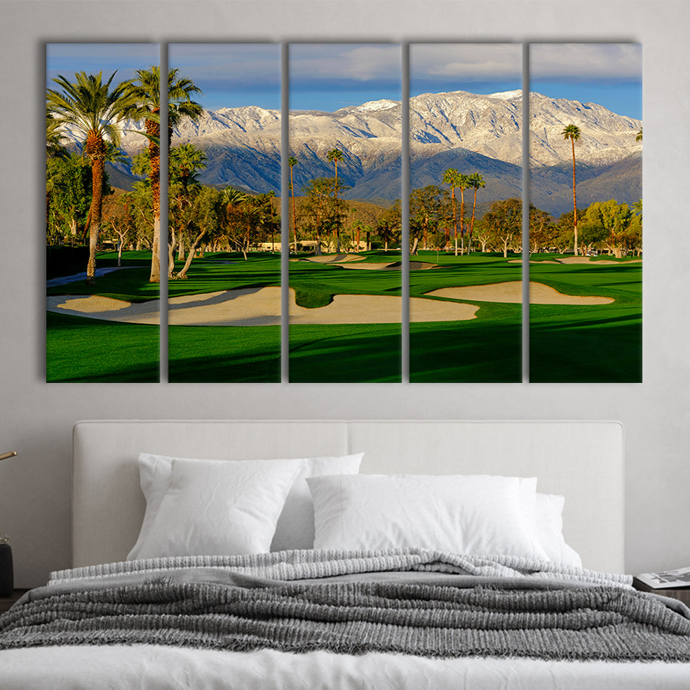 Tamarisk Country Club Hole 17, Rancho Mirage, California, Golf Art Print, Extra Large Canvas Print Wall Art