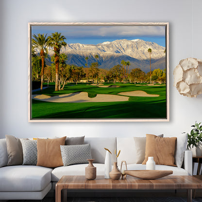 Tamarisk Country Club Hole 17, Rancho Mirage, California, Floating Framed Canvas Print Wall Art