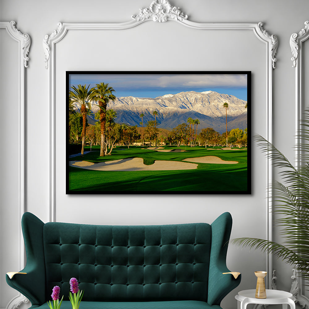 Tamarisk Country Club Hole 17, Rancho Mirage, California, Framed Art Print Wall Decor, Picture Framed