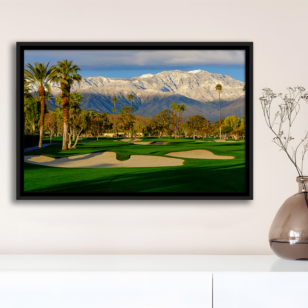 Tamarisk Country Club Hole 17, Rancho Mirage, California, Floating Framed Canvas Print Wall Art