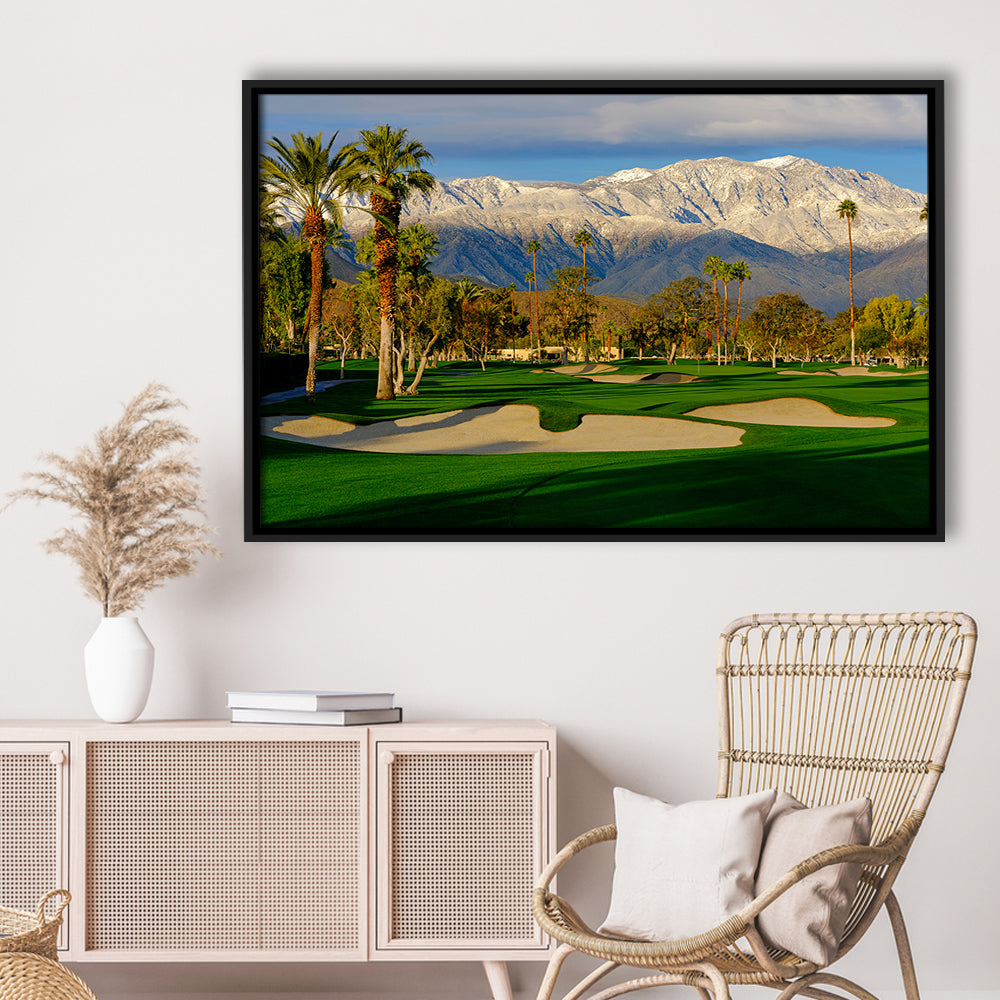 Tamarisk Country Club Hole 17, Rancho Mirage, California, Floating Framed Canvas Print Wall Art