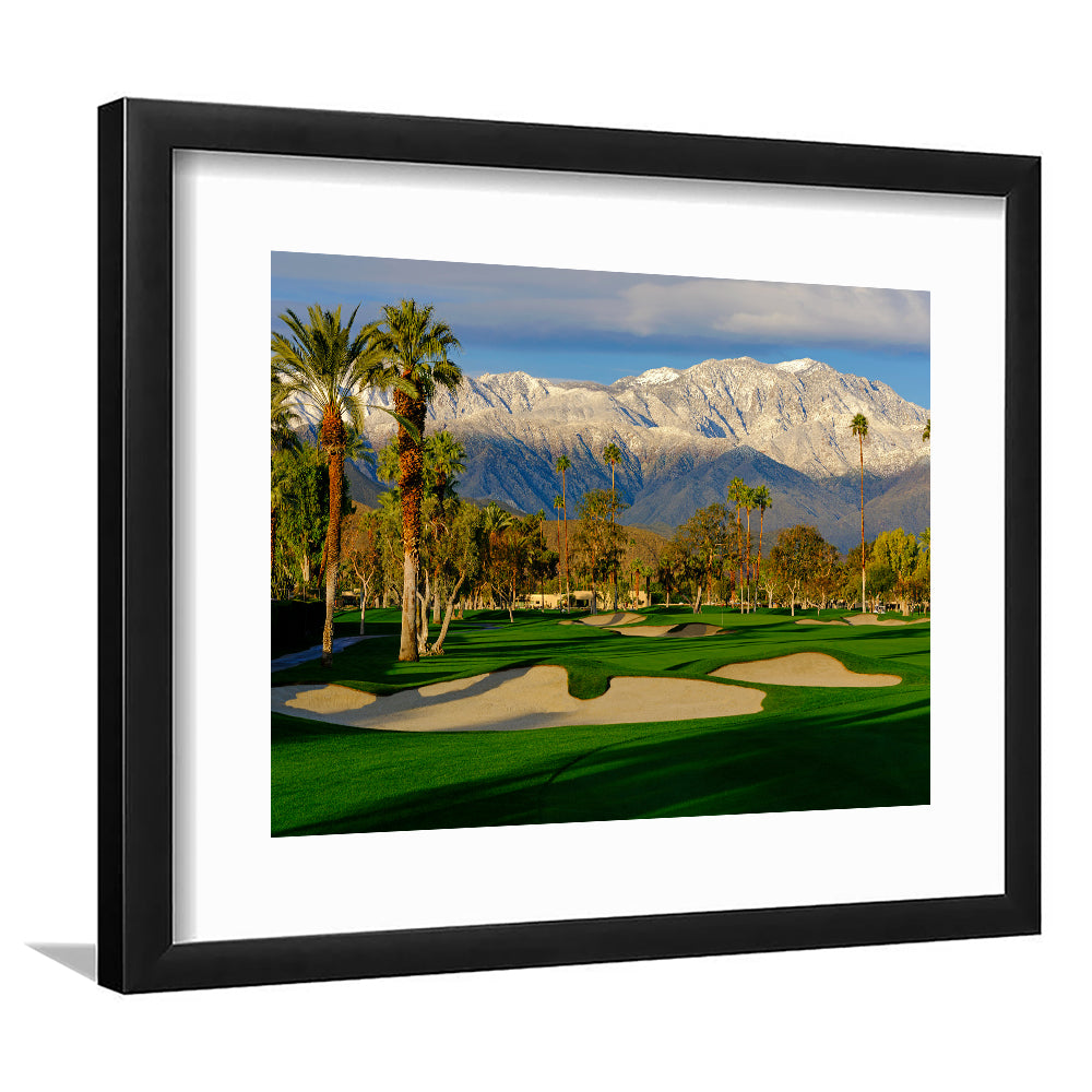 Tamarisk Country Club Hole 17, Rancho Mirage, California, Goft Art Print, Framed Art Print White Border Wall Decor