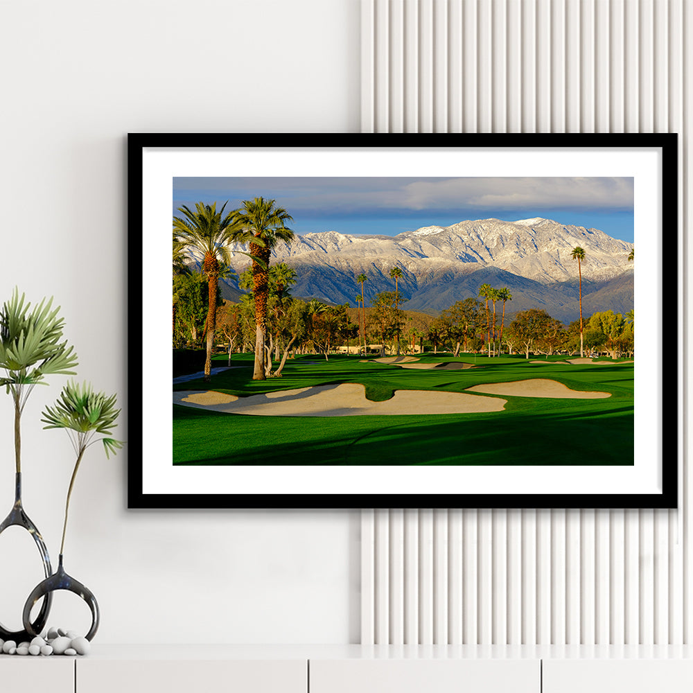 Tamarisk Country Club Hole 17, Rancho Mirage, California, Goft Art Print, Framed Art Print White Border Wall Decor