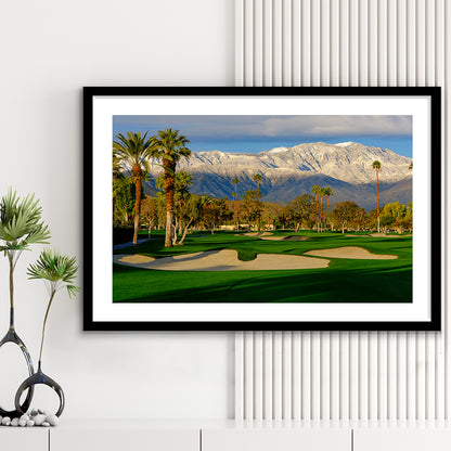 Tamarisk Country Club Hole 17, Rancho Mirage, California, Goft Art Print, Framed Art Print White Border Wall Decor