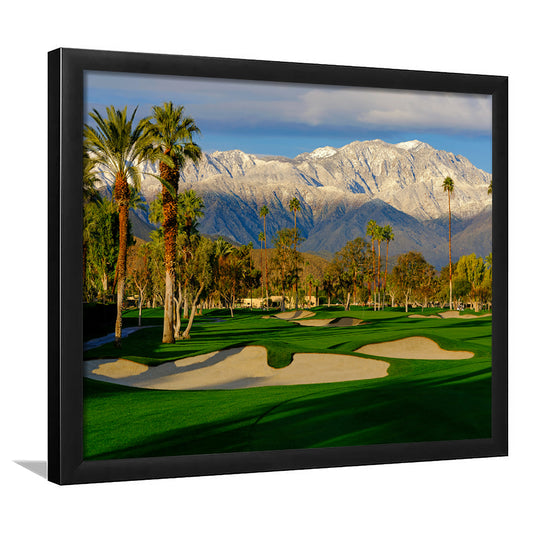 Tamarisk Country Club Hole 17, Rancho Mirage, California, Framed Art Print Wall Decor, Picture Framed