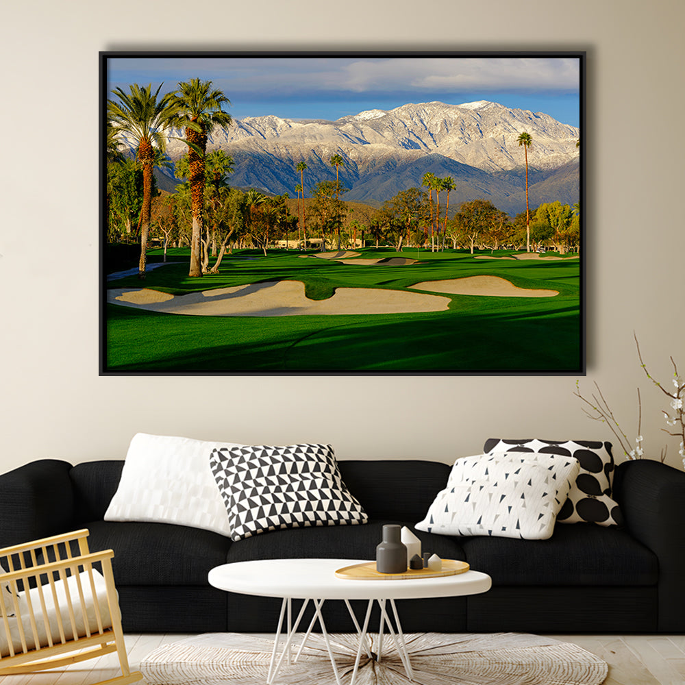 Tamarisk Country Club Hole 17, Rancho Mirage, California, Floating Framed Canvas Print Wall Art