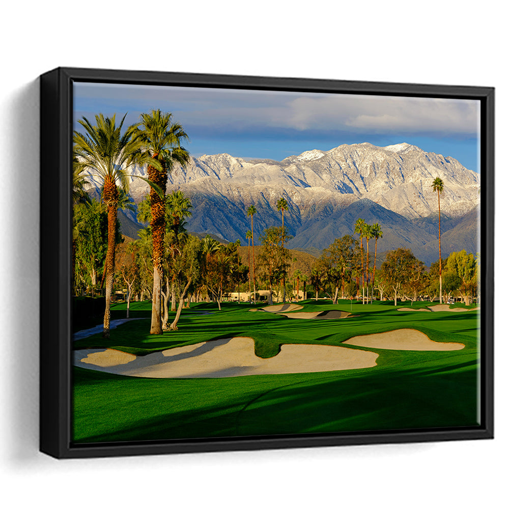 Tamarisk Country Club Hole 17, Rancho Mirage, California, Floating Framed Canvas Print Wall Art