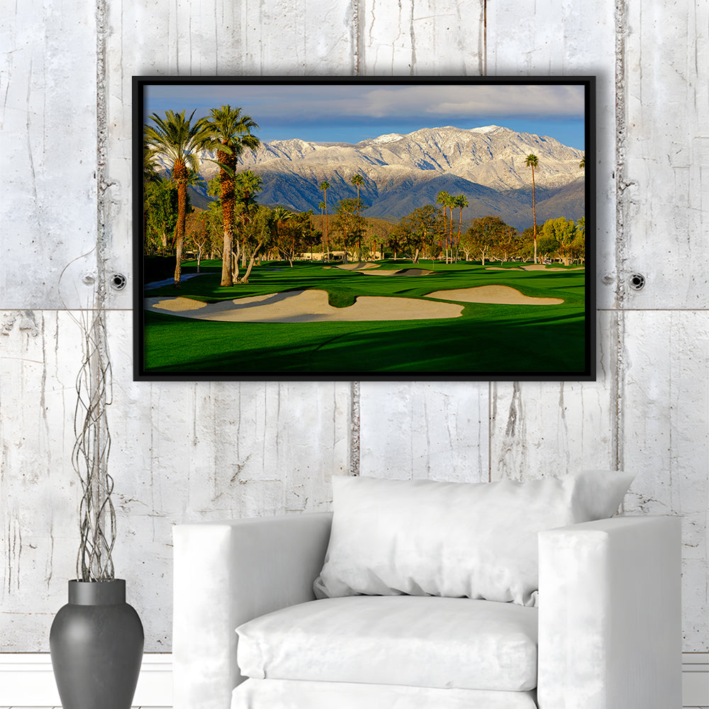 Tamarisk Country Club Hole 17, Rancho Mirage, California, Floating Framed Canvas Print Wall Art