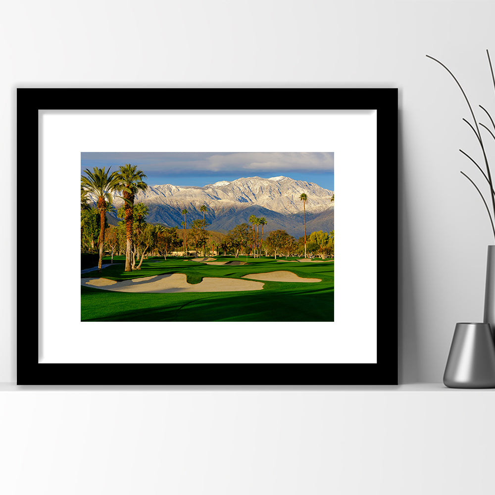 Tamarisk Country Club Hole 17, Rancho Mirage, California, Goft Art Print, Framed Art Print White Border Wall Decor
