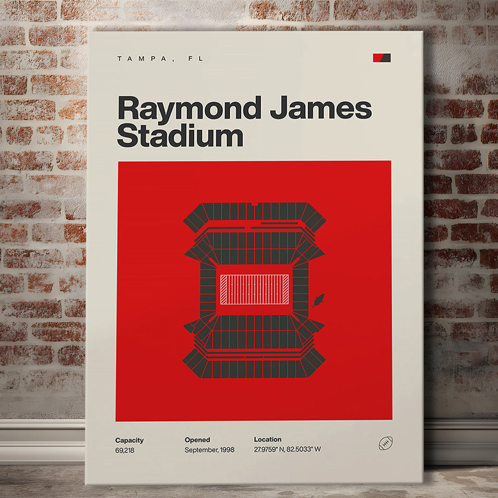 Tampa Bay Buccaneers Stadium Print, Raymond Stadium Print, Fan Gifts, Sport Art, Canvas Print Wall Art