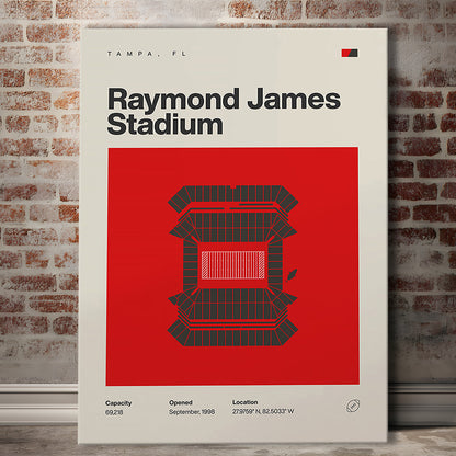 Tampa Bay Buccaneers Stadium Print, Raymond Stadium Print, Fan Gifts, Sport Art, Canvas Print Wall Art