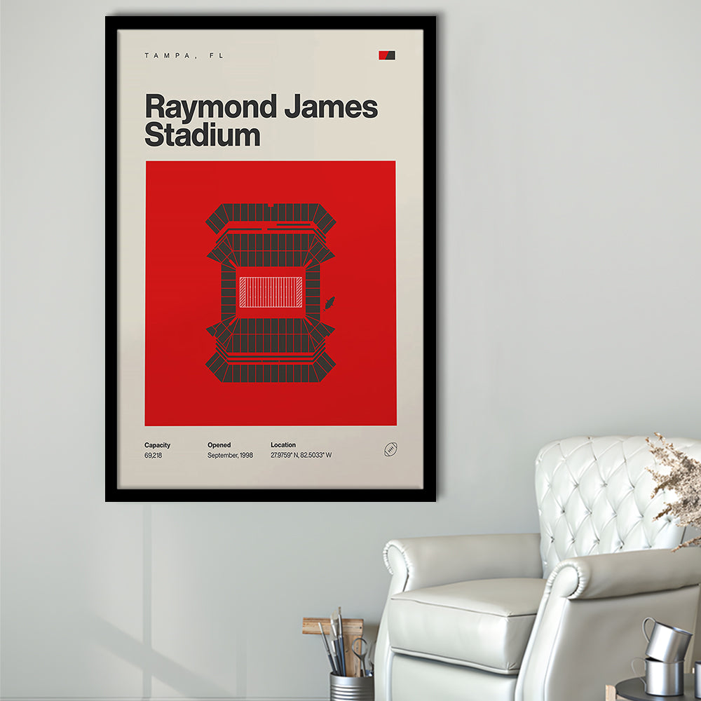 Tampa Bay Buccaneers Stadium Print, Raymond Stadium Print, Gifts for him, Sport Art, Framed Art Print Wall Decor