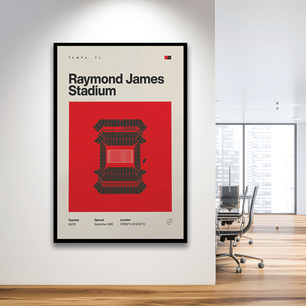Tampa Bay Buccaneers Stadium Print, Raymond Stadium Print, Gifts for him, Sport Art, Framed Art Print Wall Decor
