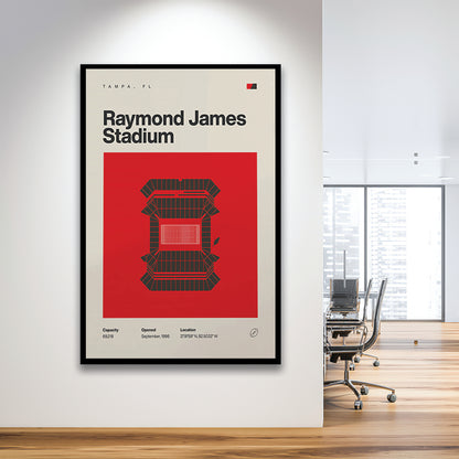 Tampa Bay Buccaneers Stadium Print, Raymond Stadium Print, Gifts for him, Sport Art, Framed Art Print Wall Decor