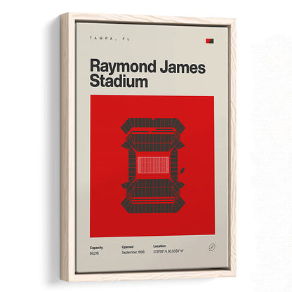 Tampa Bay Buccaneers Stadium Print, Raymond Stadium Print, Man Cave Gift, Floating Framed Canvas Print Wall Art