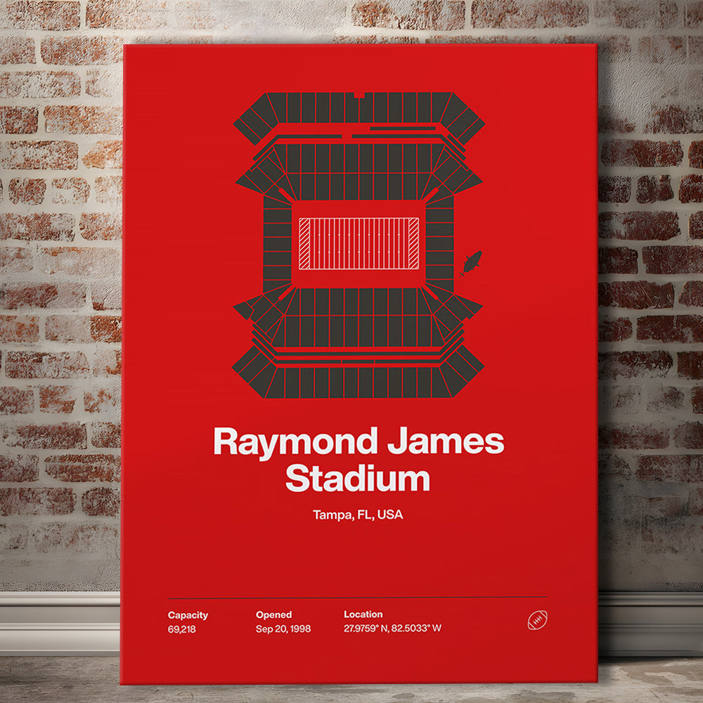 Tampa Bay Buccaneers Stadium Print, Raymond Stadium Print V1, Fan Gifts, Sport Art, Canvas Print Wall Art