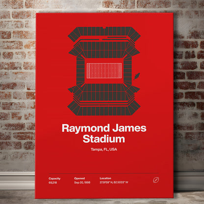 Tampa Bay Buccaneers Stadium Print, Raymond Stadium Print V1, Fan Gifts, Sport Art, Canvas Print Wall Art
