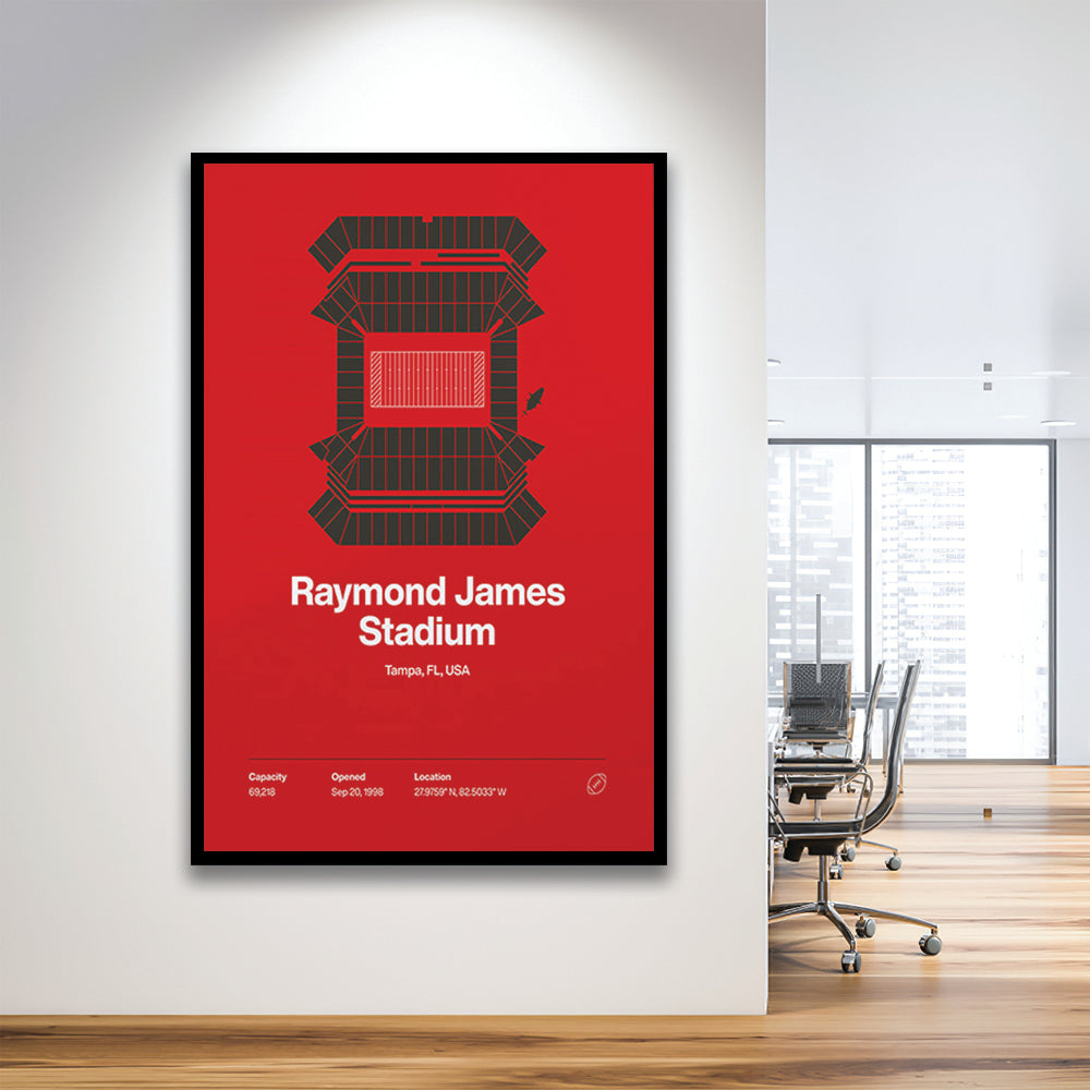 Tampa Bay Buccaneers Stadium Print, Raymond Stadium Print V1, Gifts for him, Sport Art, Framed Art Print Wall Decor