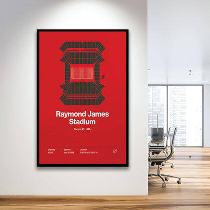 Tampa Bay Buccaneers Stadium Print, Raymond Stadium Print V1, Gifts for him, Sport Art, Framed Art Print Wall Decor